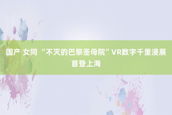 国产 女同 “不灭的巴黎圣母院”VR数字千里浸展首登上海