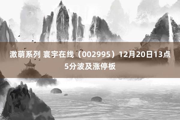 激萌系列 寰宇在线（002995）12月20日13点5分波及涨停板